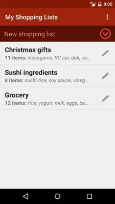 My Shopping Lists android App screenshot 2